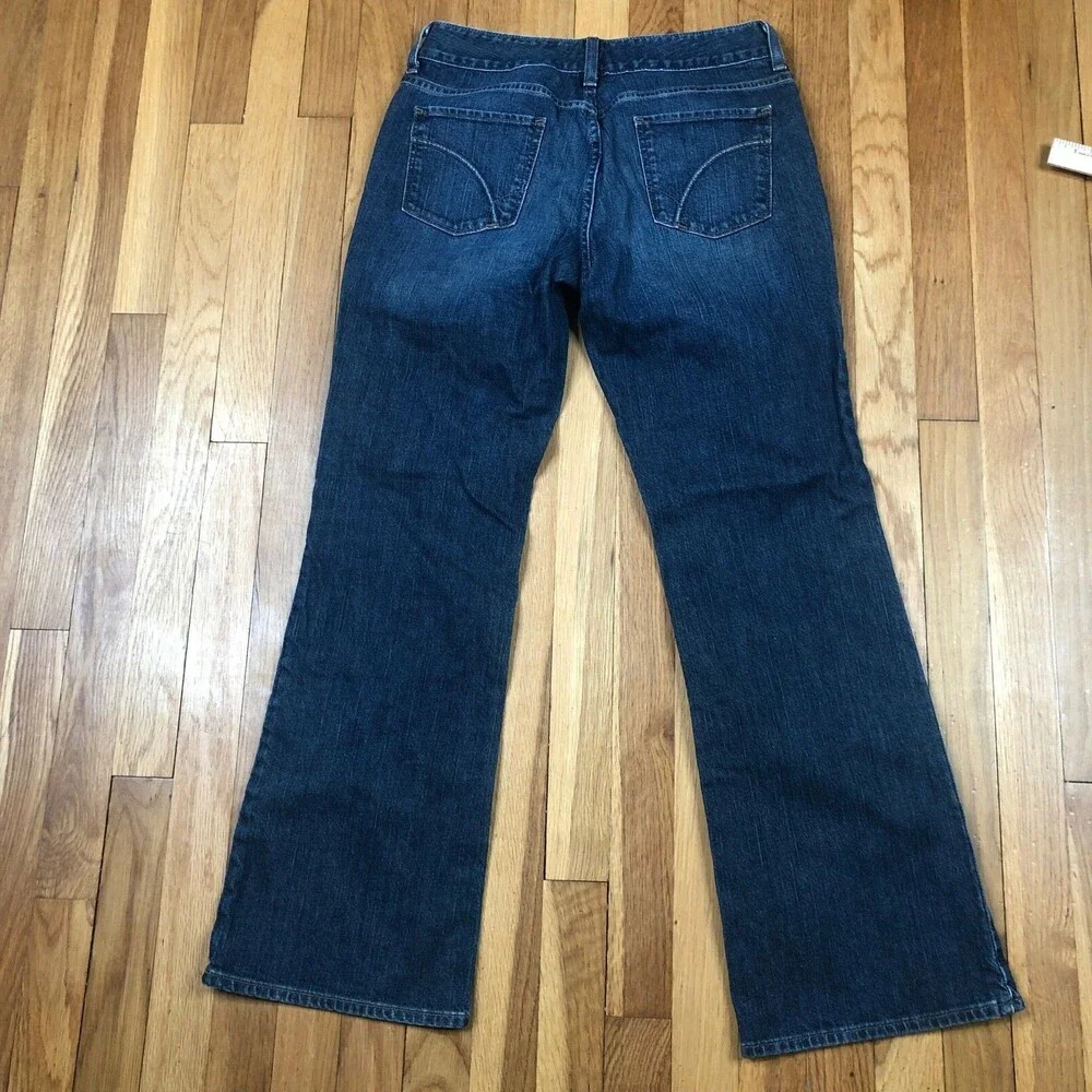 Eddie Bauer Jeans Womens 6‎ Blue Bootcut Dark Wash Denim Cotton Pants 28 x 29